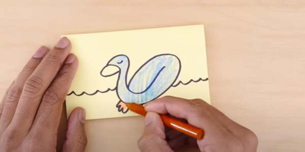 구글의 제미나이 시연 동영상의 한 장면. 시연자가 제미나이와 음성으로 소통하면서 오리 그림을 그리고 있다.  이미지=구글